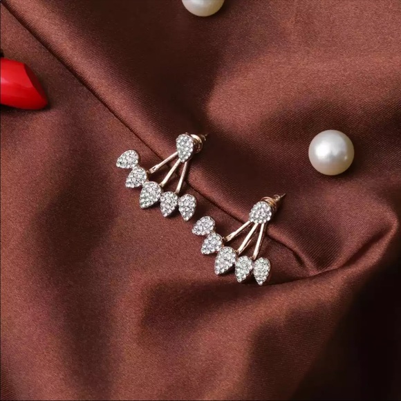 3/$30 NEW! Diamond Hanging Earrings Studs Cute Fashion - Picture 6 of 7